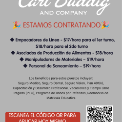 Spanish Job Posting for General Labor Associates & Packers